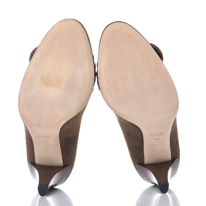 Gucci Suede Patent Lambskin Hysteria Medallion Pumps 8 Dapple 7 of 11