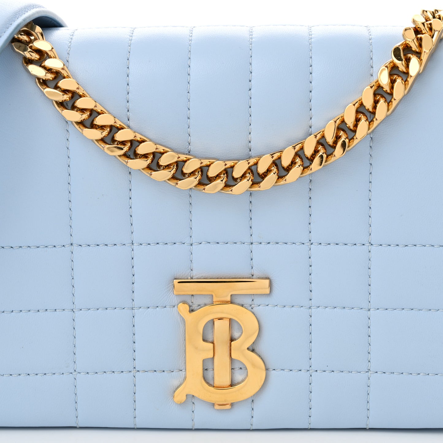 Lambskin Quilted Small Lola Bag Pale Blue