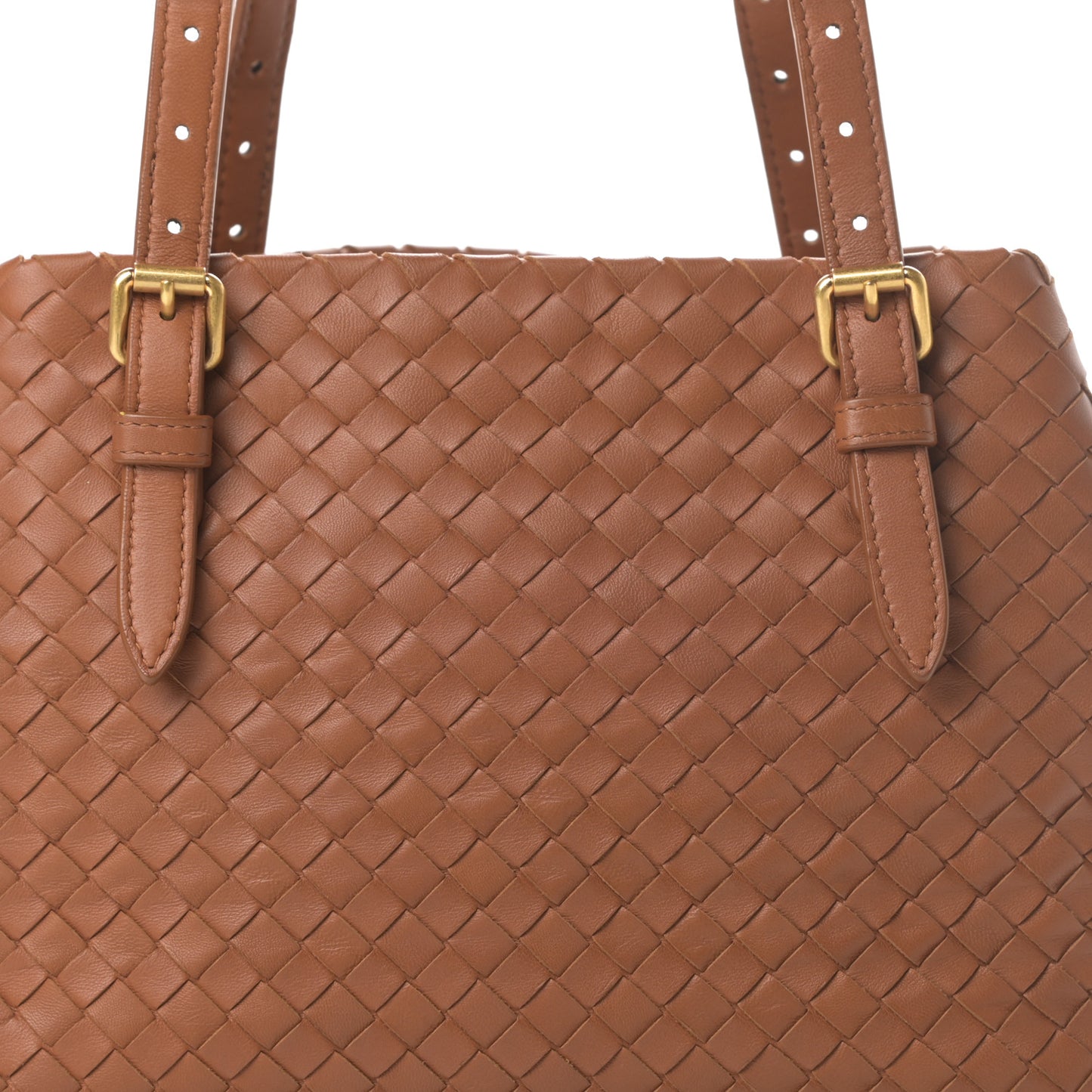 Nappa Intrecciato Seamless Tote Dark Calvados