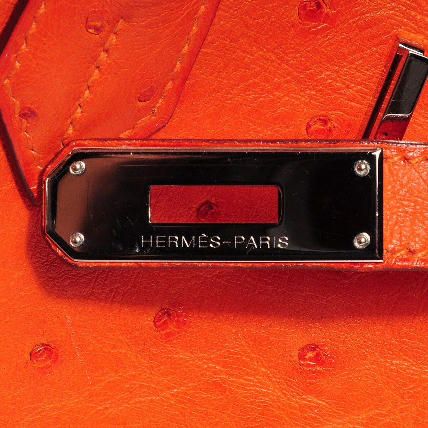 Ostrich Birkin 35 Orange