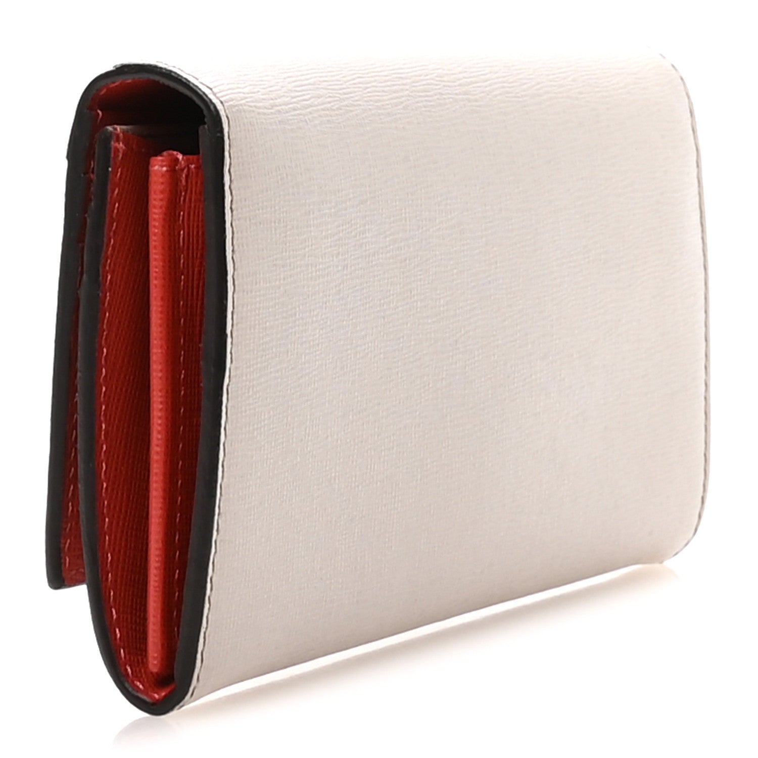 Fendi Vitello Elite Monster Eyes Studded Continental Wallet Carbone White Multicolor 3 of 7