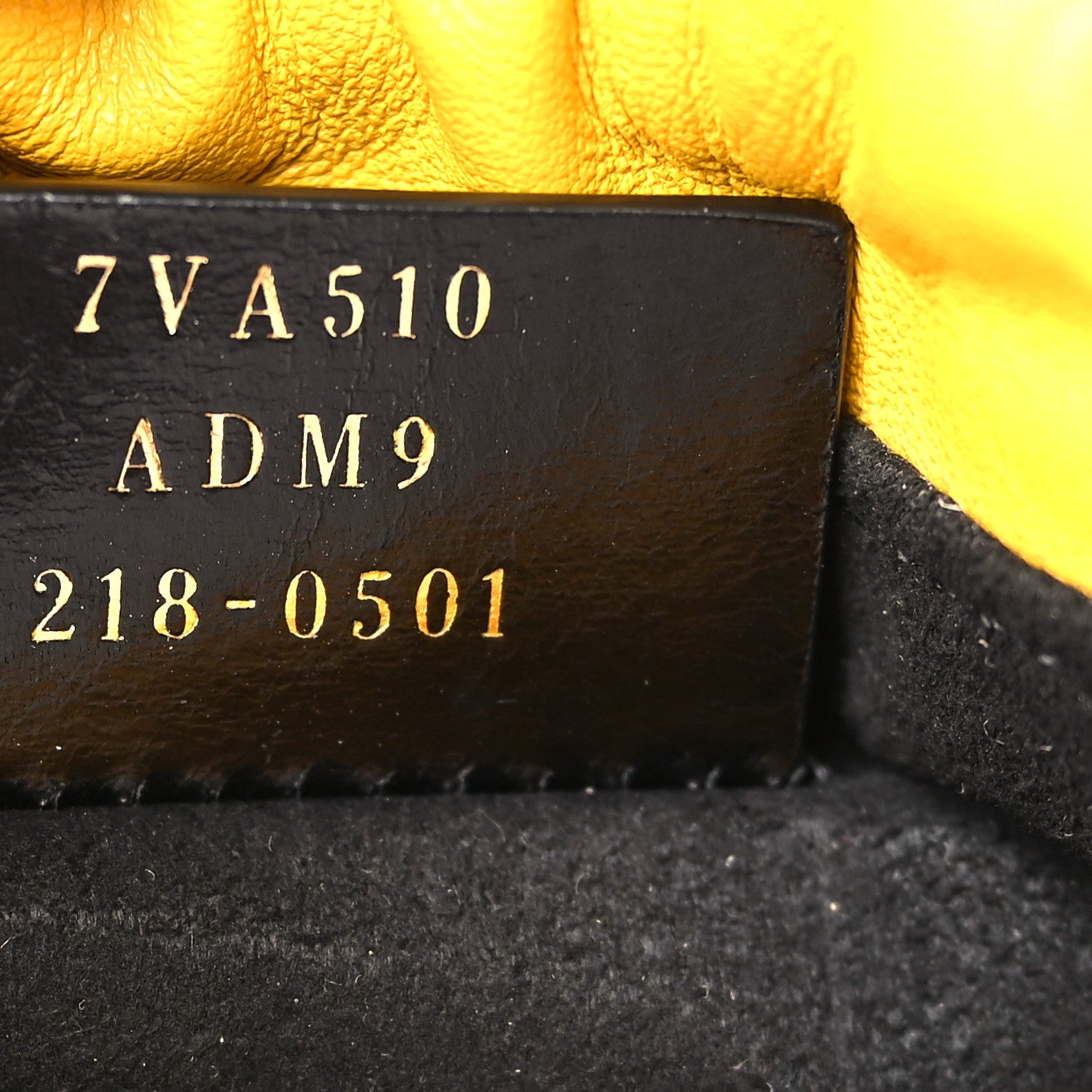Fendi Soft Nappa Logo Small Drawstring Pouch Bag Sunflower Black 7 of 9