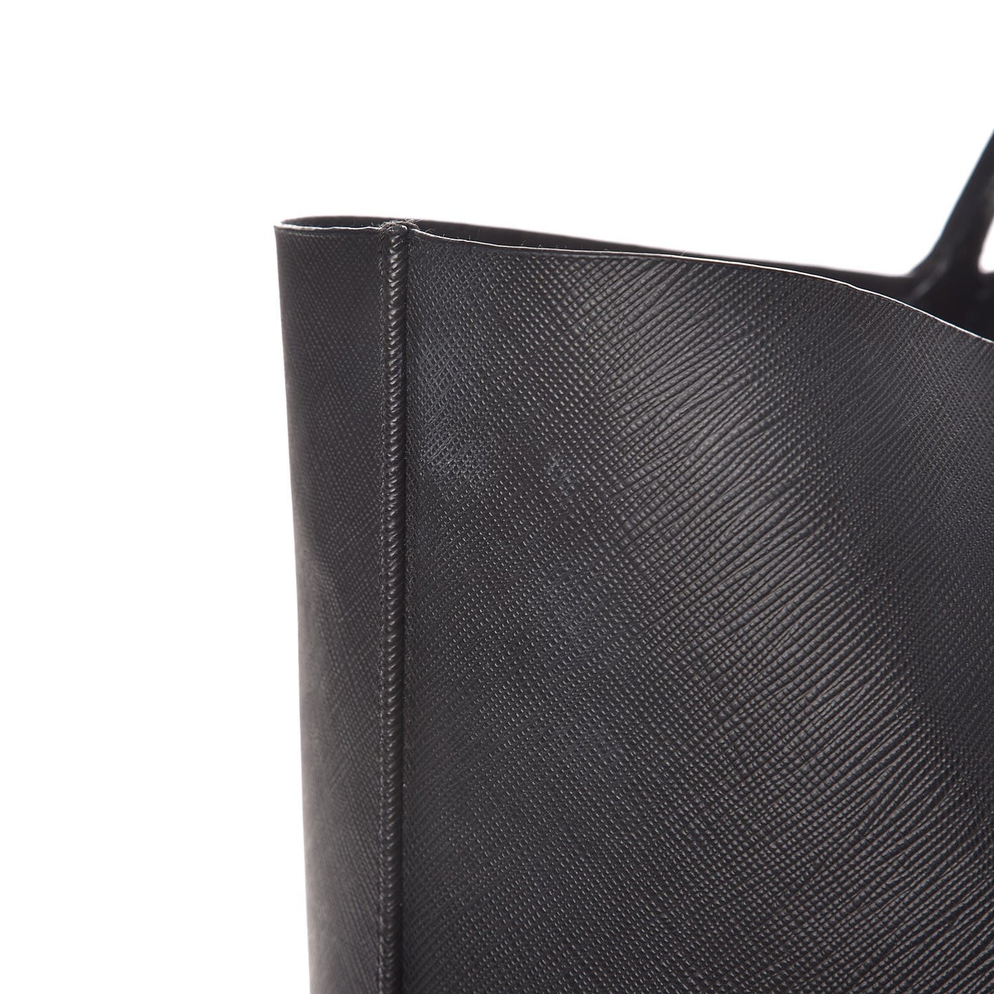 Textured Coated Canvas Bambi Print Large Antigona Tote Black