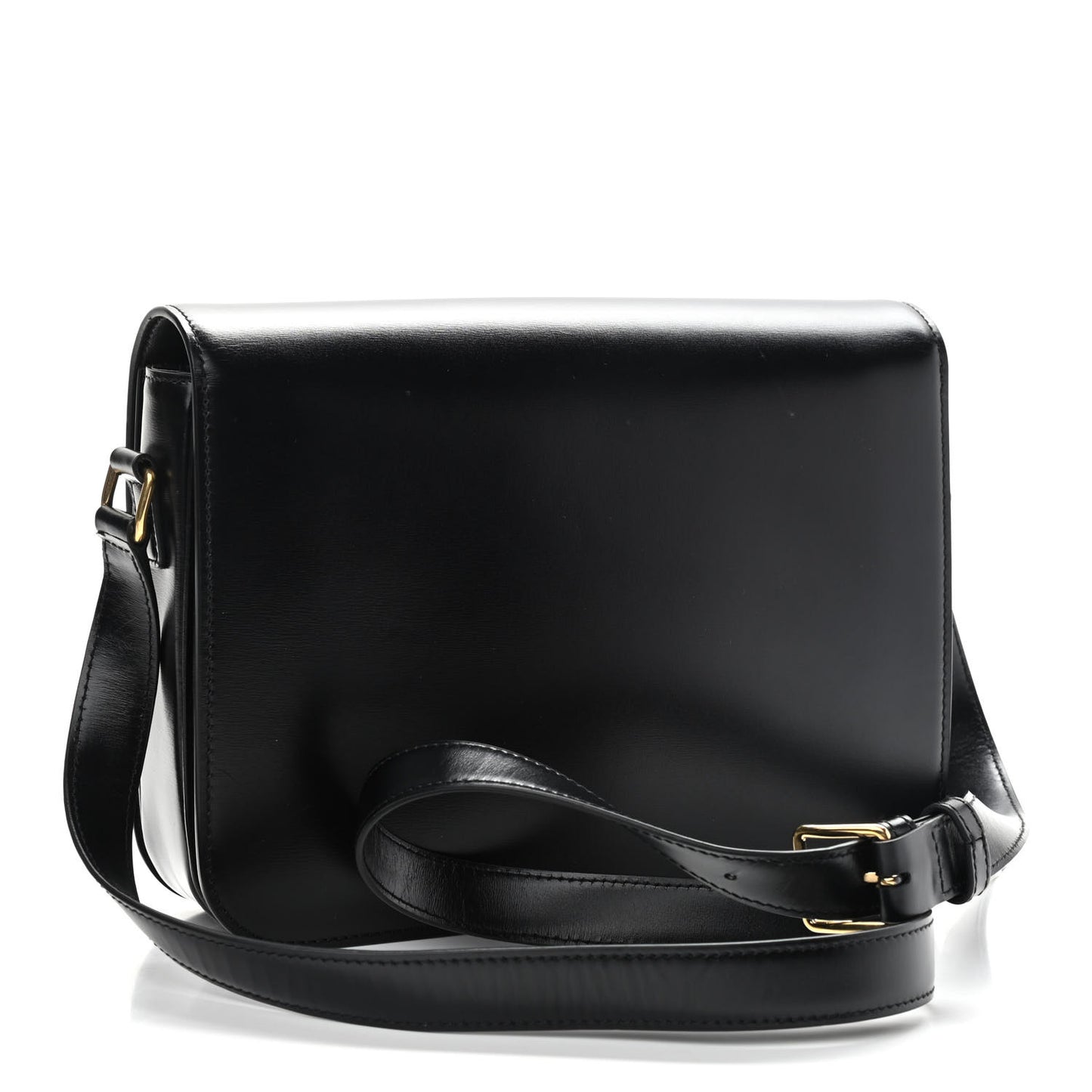 Shiny Calfskin Large Triomphe Black