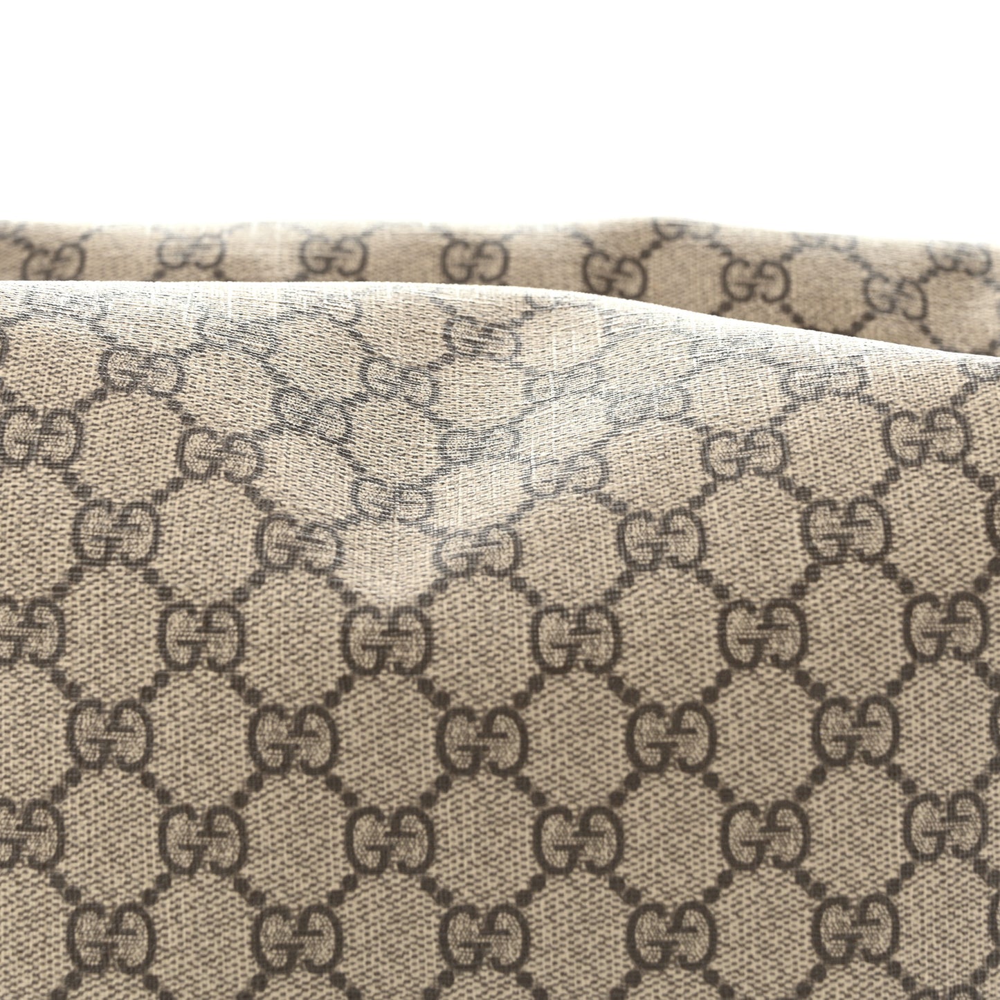 GG Supreme Monogram Large Linea A Hobo Light Brown