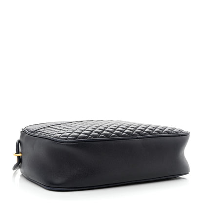 Saint Laurent Lambskin Quilted Victoire Camera Bag Deep Marine 4 of 10