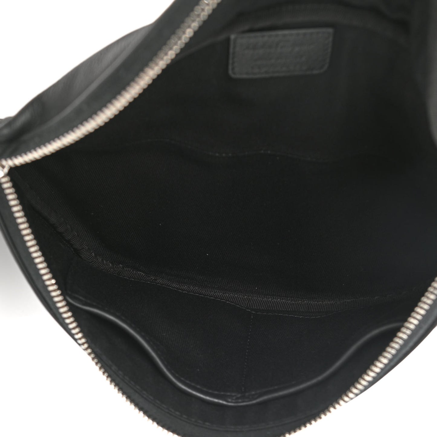 Hammered Calfskin Gancini Waist Bag Black