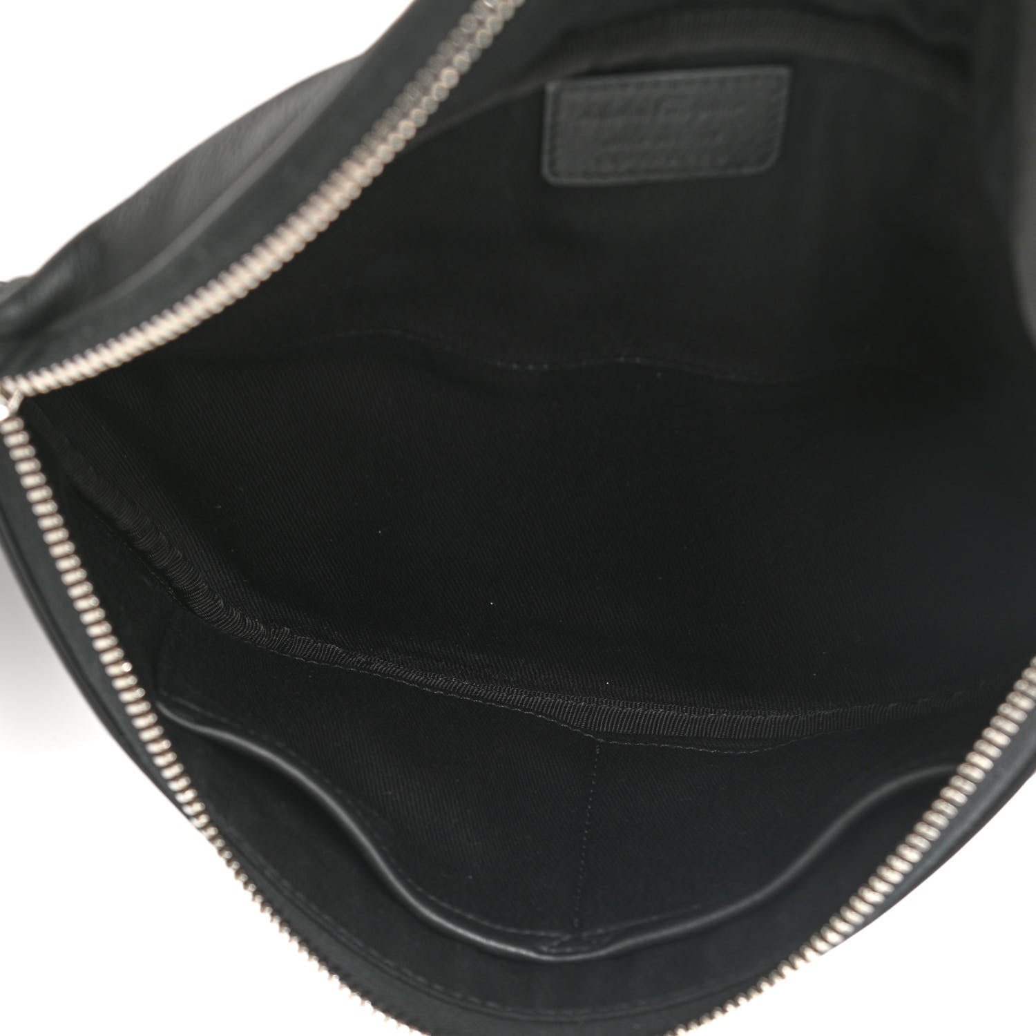 Salvatore Ferragamo Hammered Calfskin Gancini Waist Bag Black 4 of 9