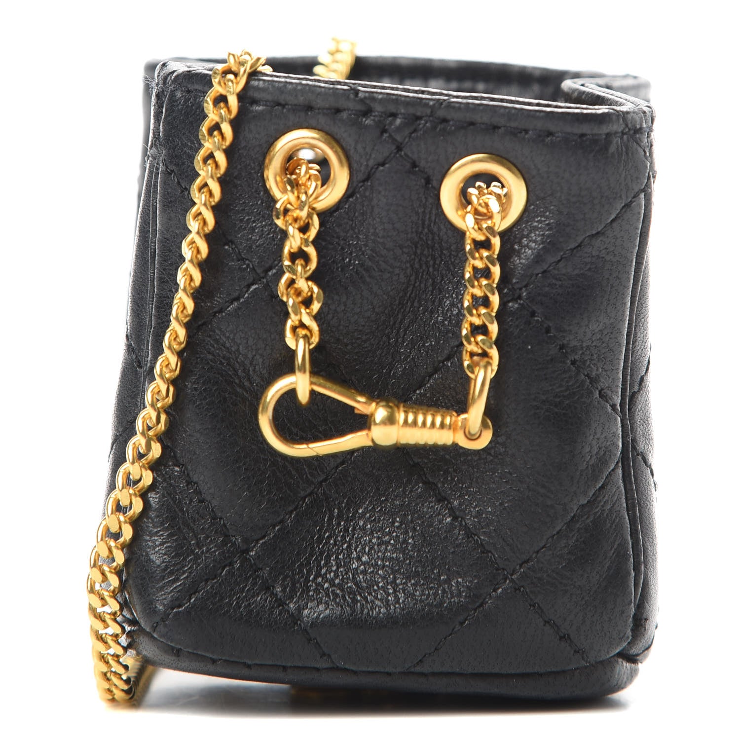 Chanel Lambskin Mini Drawstring Shoulder Bag Black 1 of 10