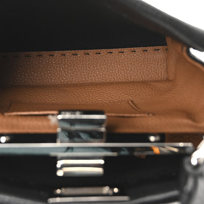 Fendi Cuoio Romano Selleria Bi-Color Mini Peekaboo Iconic Satchel Black Mou 5 of 9