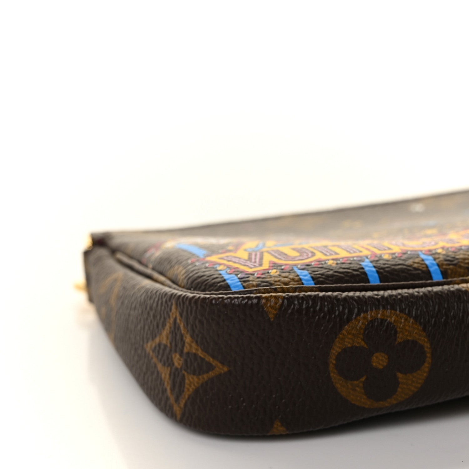 Louis Vuitton Monogram 2020 Christmas Animation Roller Coaster Mini Pochette Accessories Pivoine 7 of 8