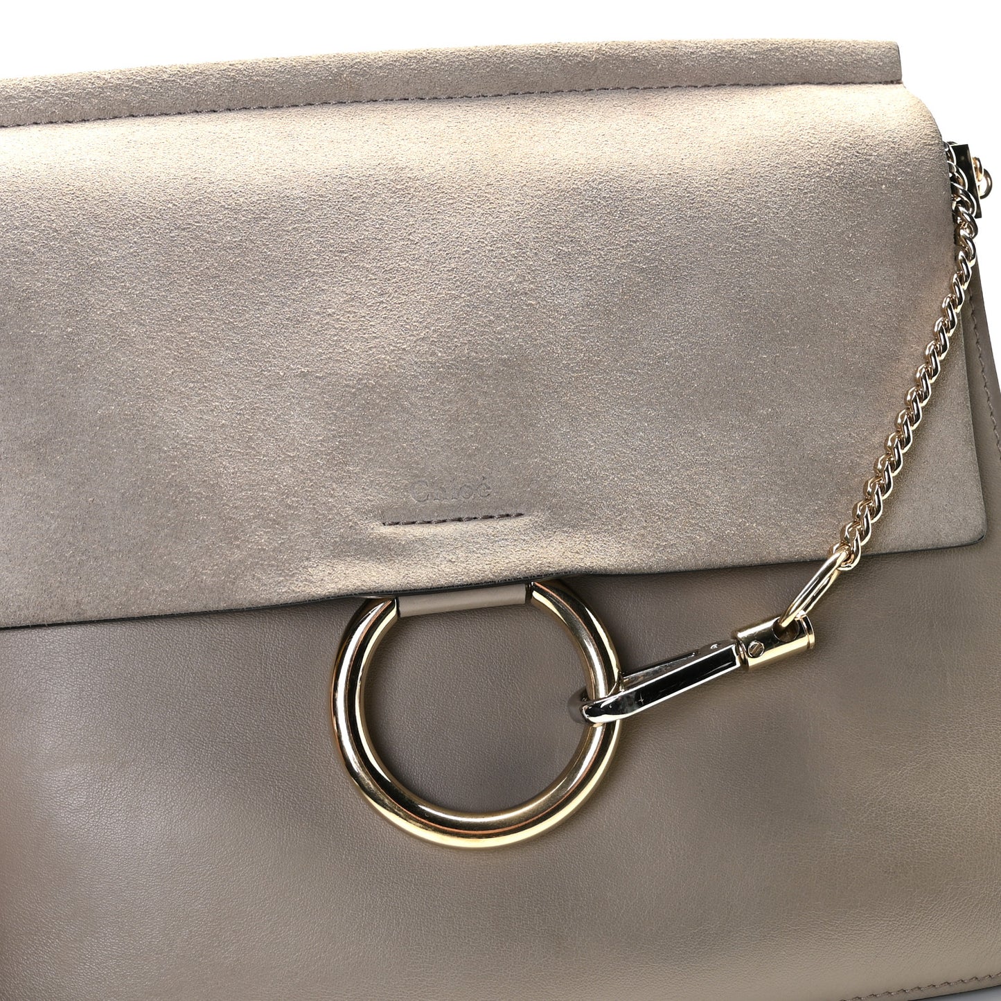 Calfskin Medium Faye Shoulder Bag Motty Grey