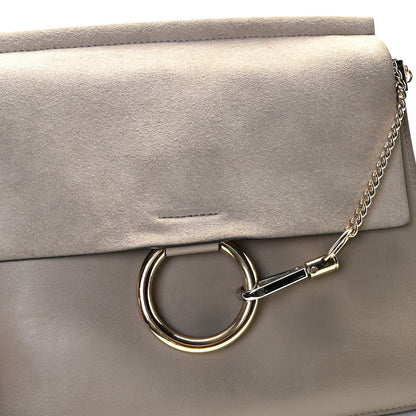 Chloe Calfskin Medium Faye Shoulder Bag Motty Grey 14 of 16