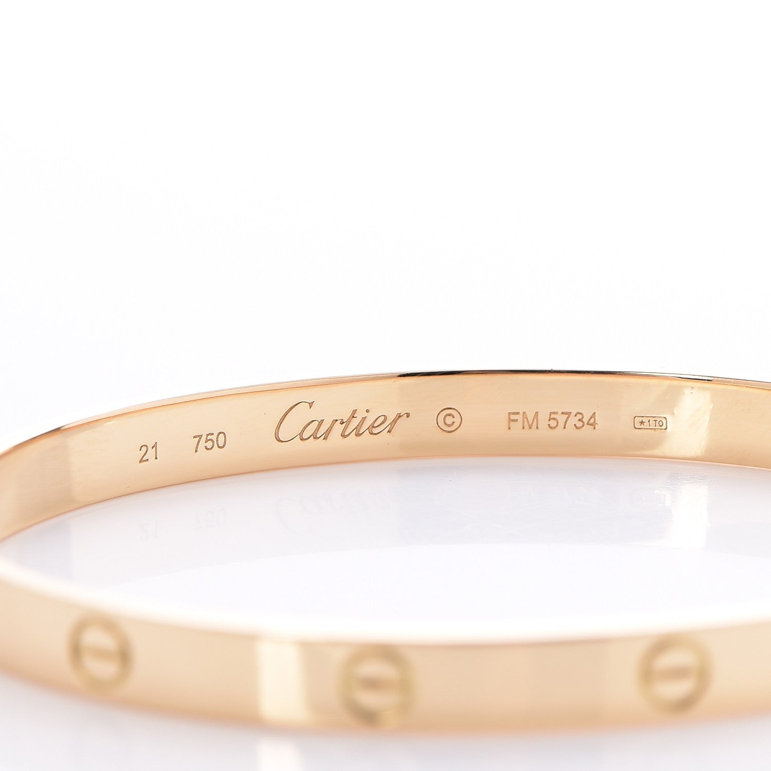 Cartier 18K Yellow Gold LOVE Bracelet 21 4 of 8