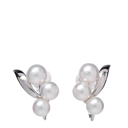 Mikimoto Sterling Silver Akoya Pearl 4.5-5.5mm Screw Back Earrings 1 of 5