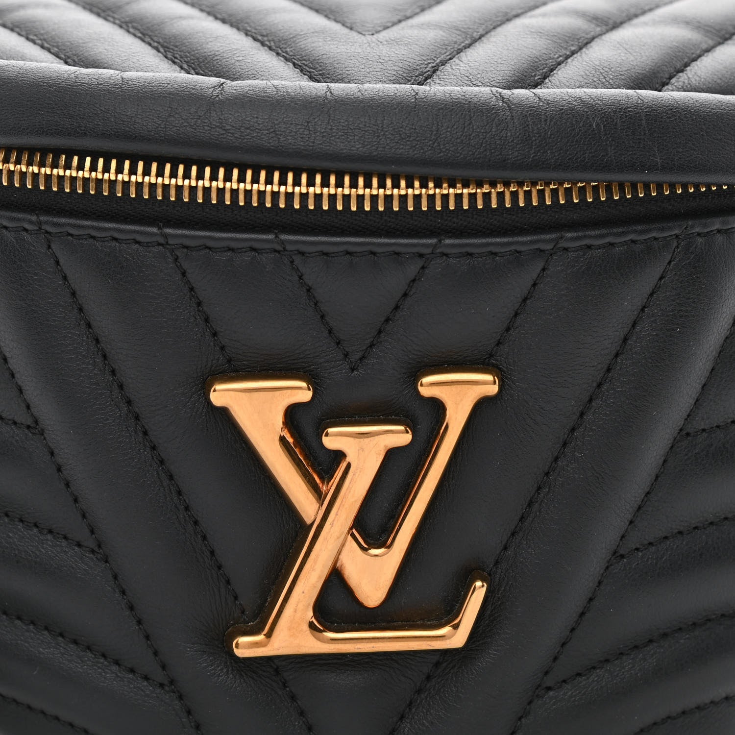 Louis Vuitton Calfskin Quilted New Wave Bumbag Black 7 of 9