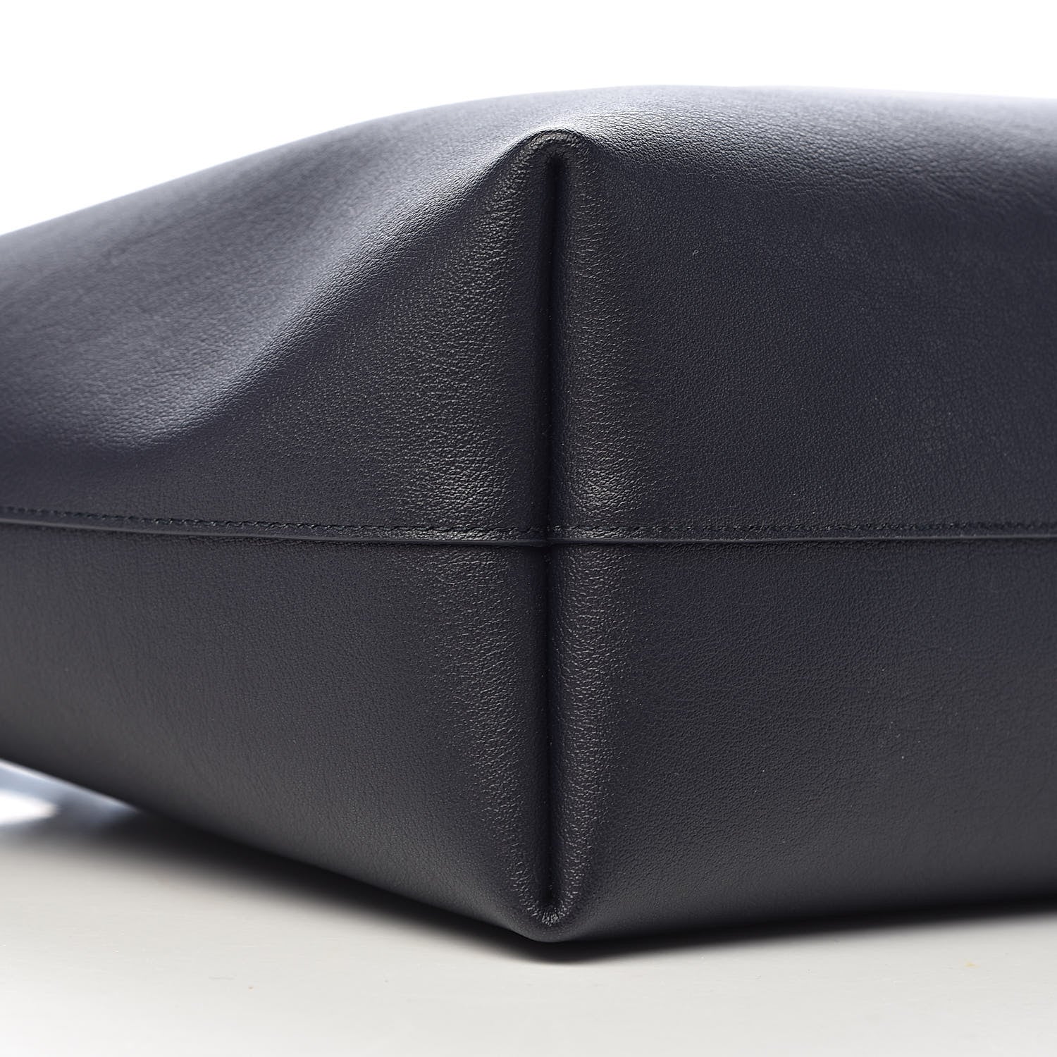 Saint Laurent Calfskin Large Shopping Tote Navy 9 of 11