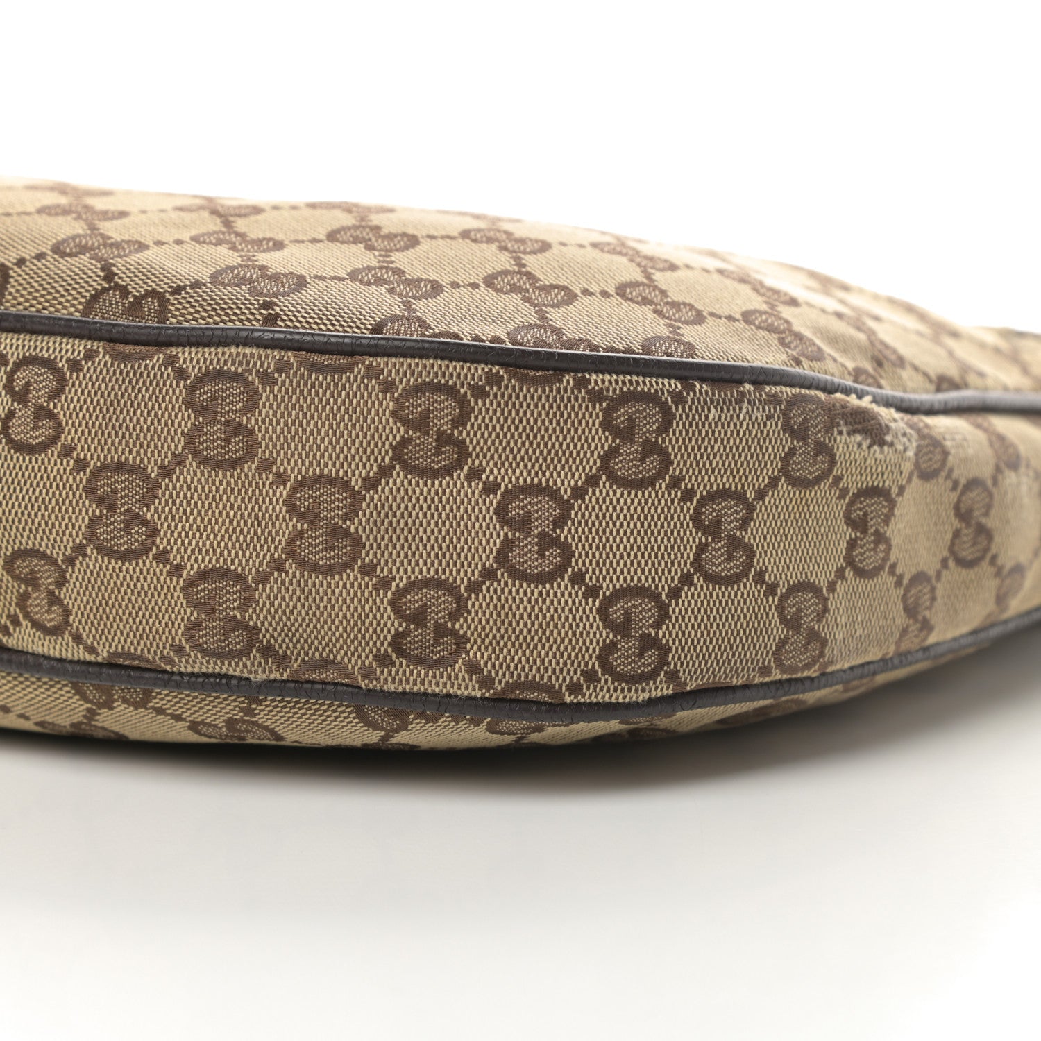 Gucci Monogram Medium Half Moon Hobo Dark Brown 10 of 16