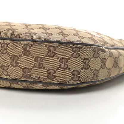 Gucci Monogram Medium Half Moon Hobo Dark Brown 10 of 16