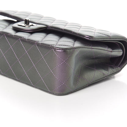 Chanel Iridescent Lambskin Quilted Medium Double Flap Dark Purple 6 of 11