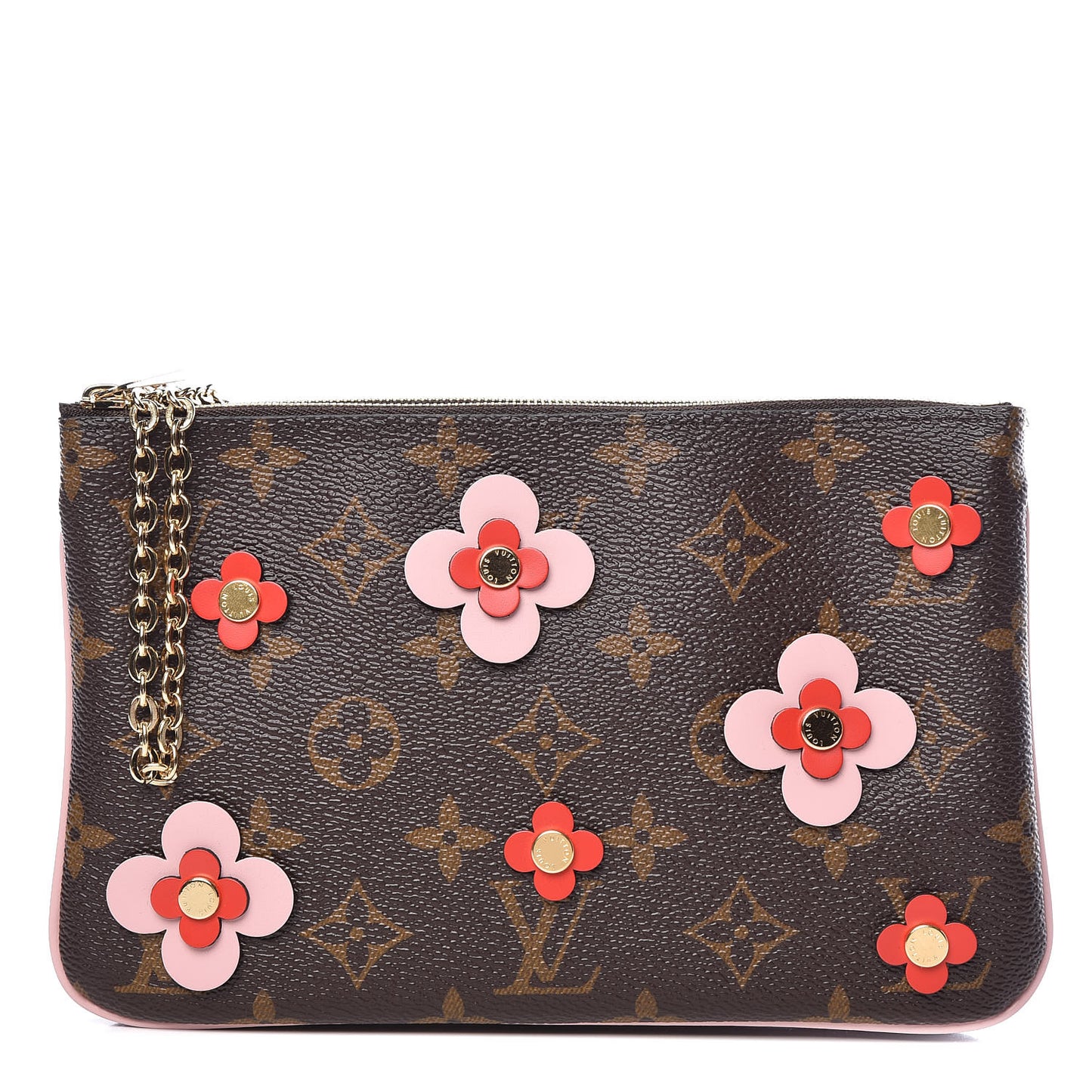 Monogram Blooming Flowers Double Zip Pochette