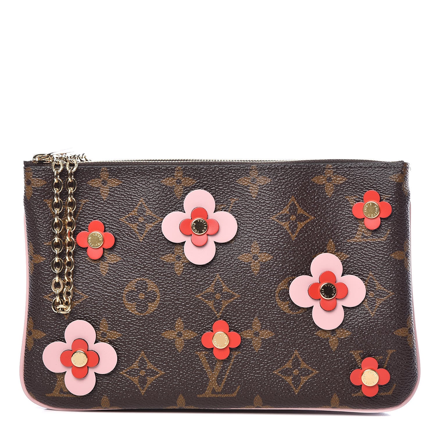 Louis Vuitton Monogram Blooming Flowers Double Zip Pochette 1 of 11