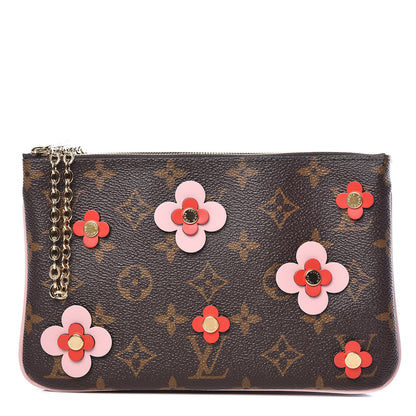 Louis Vuitton Monogram Blooming Flowers Double Zip Pochette 1 of 11