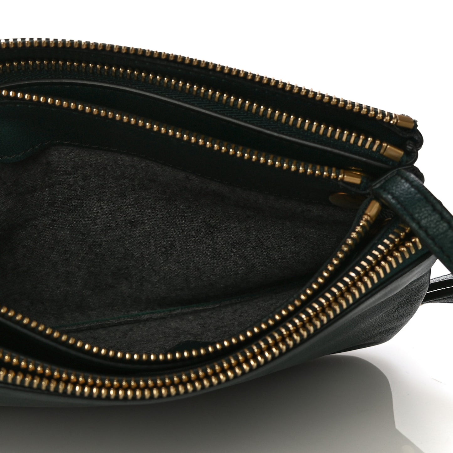 Lambskin Small Trio Crossbody Bag Dark Green