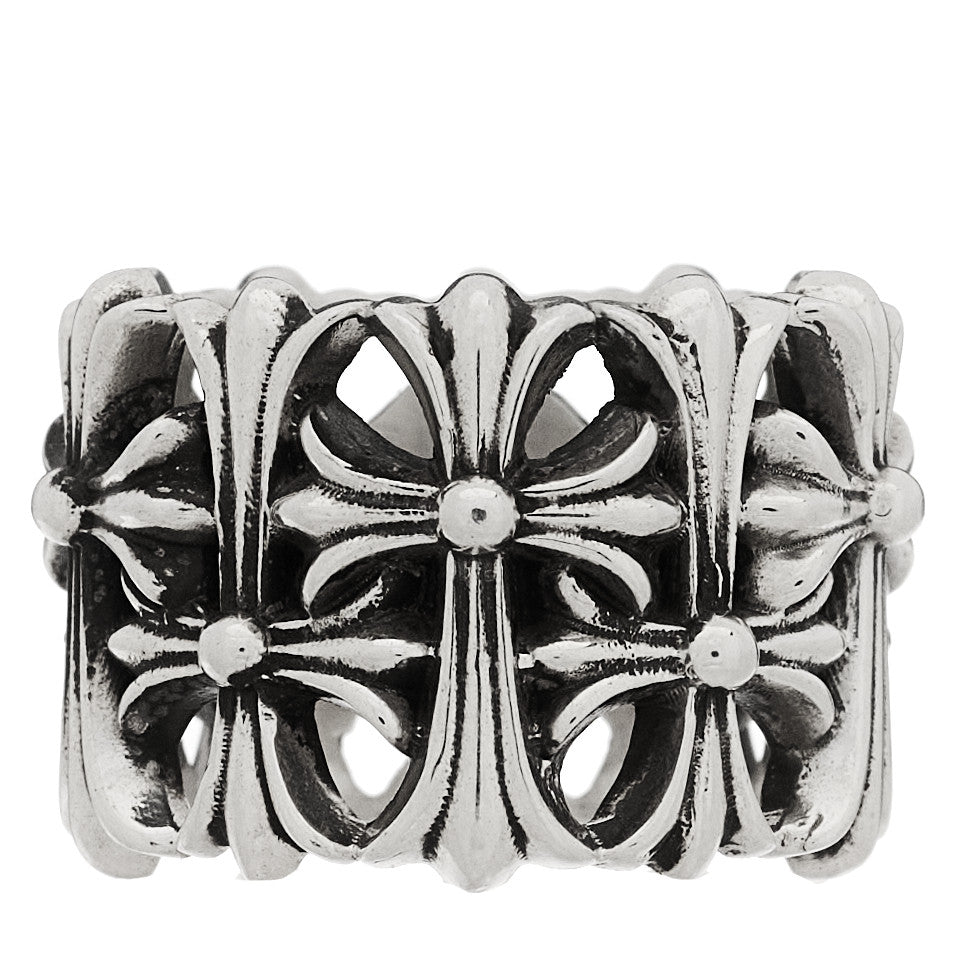 Sterling Silver Cemetery Cross Ring 59 8.75