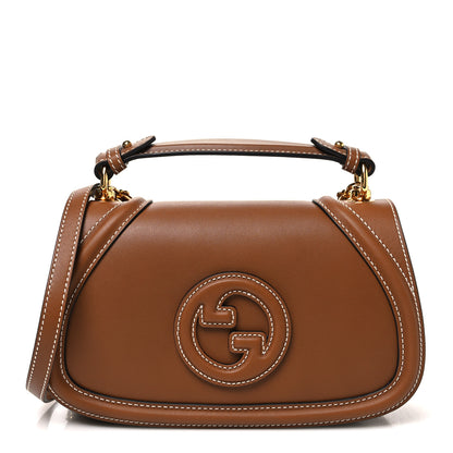Gucci Roxy Calfskin Medium Blondie Top Handle Bag Brown 1 of 10