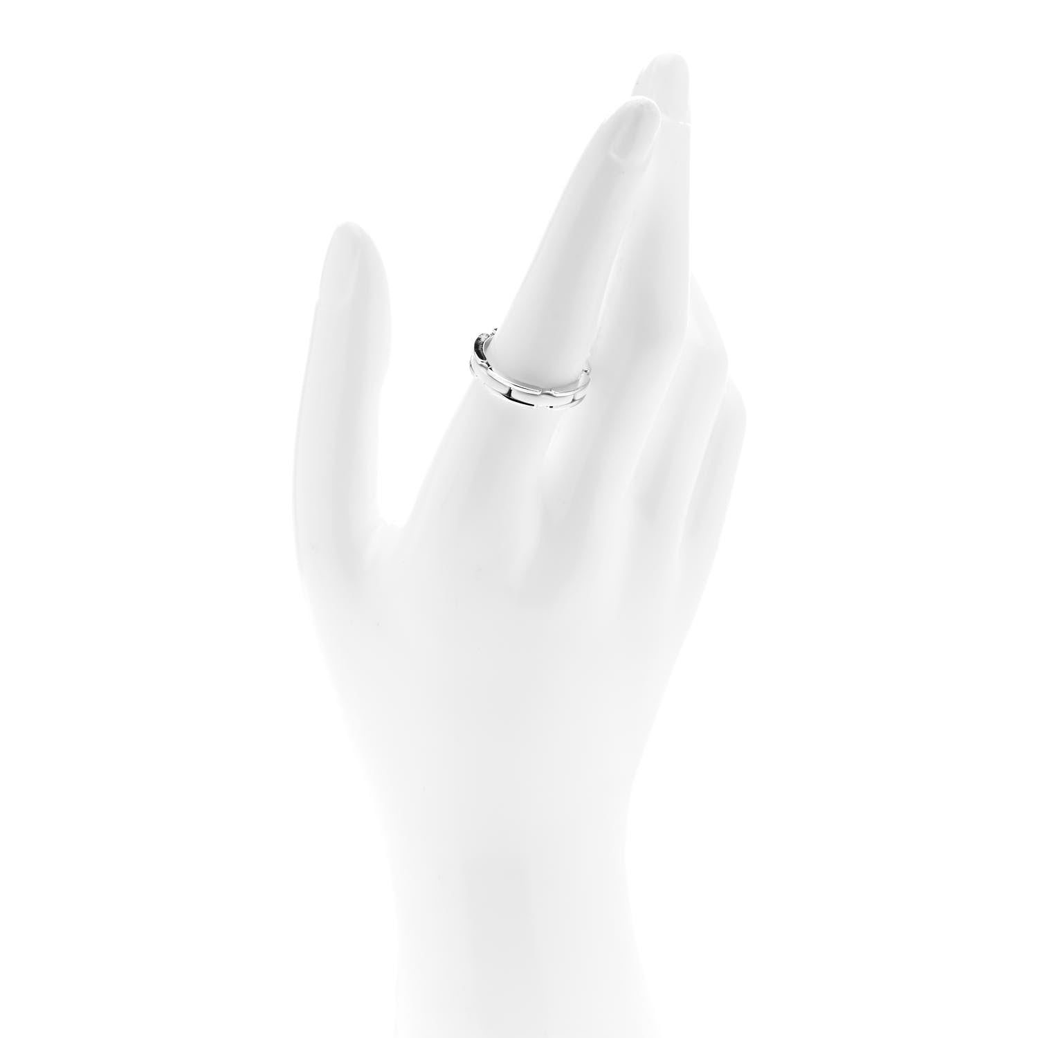 Chanel 18K White Gold Ceramic Small Ultra Ring 57 8 2 of 8