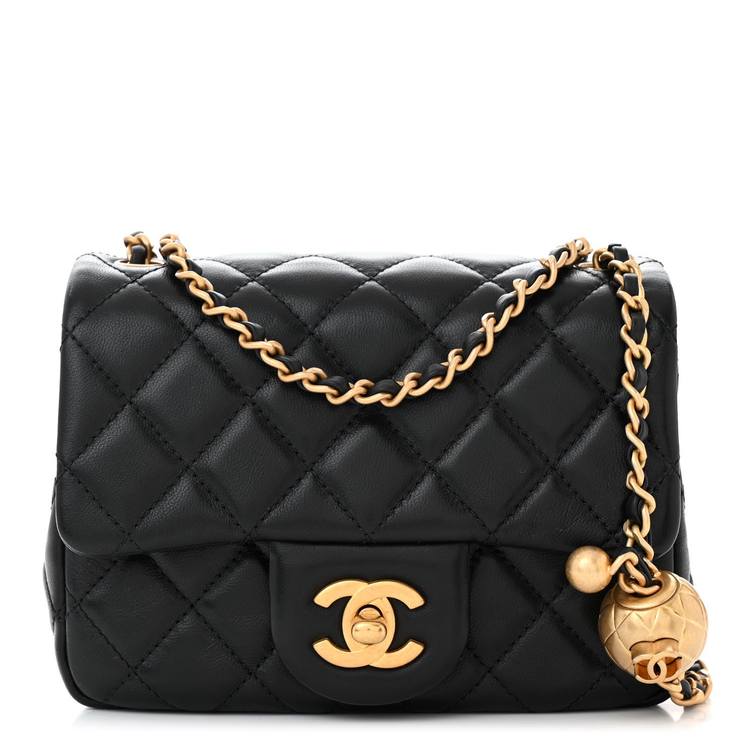 Chanel Lambskin Quilted Mini Pearl Crush Flap Black 1 of 10