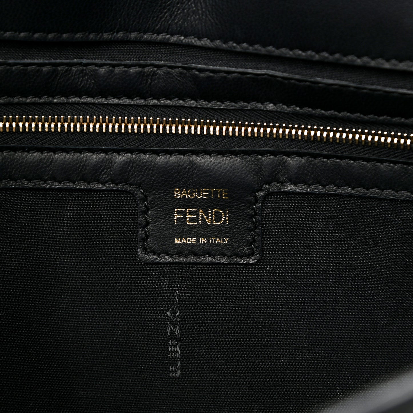 Nappa FF 1974 Embossed Baguette Black
