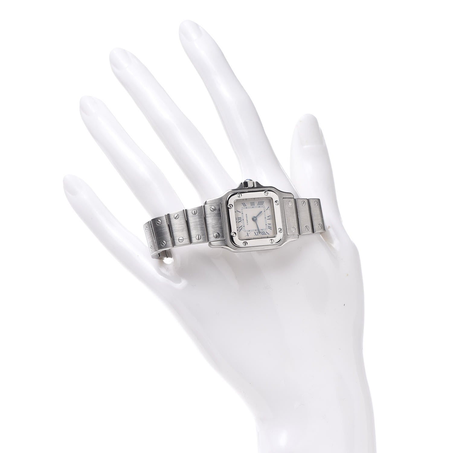 Cartier Stainless Steel 24mm Santos de Cartier Galbee Quartz Watch 2 of 8