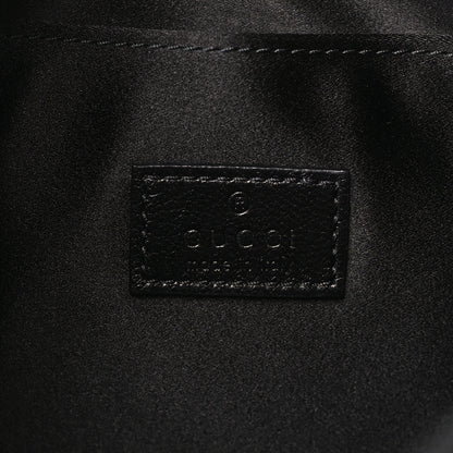 Gucci Jacquard Black Denim GG Monogram Horsebit Slim Small Shoulder Bag Black Grey 6 of 10