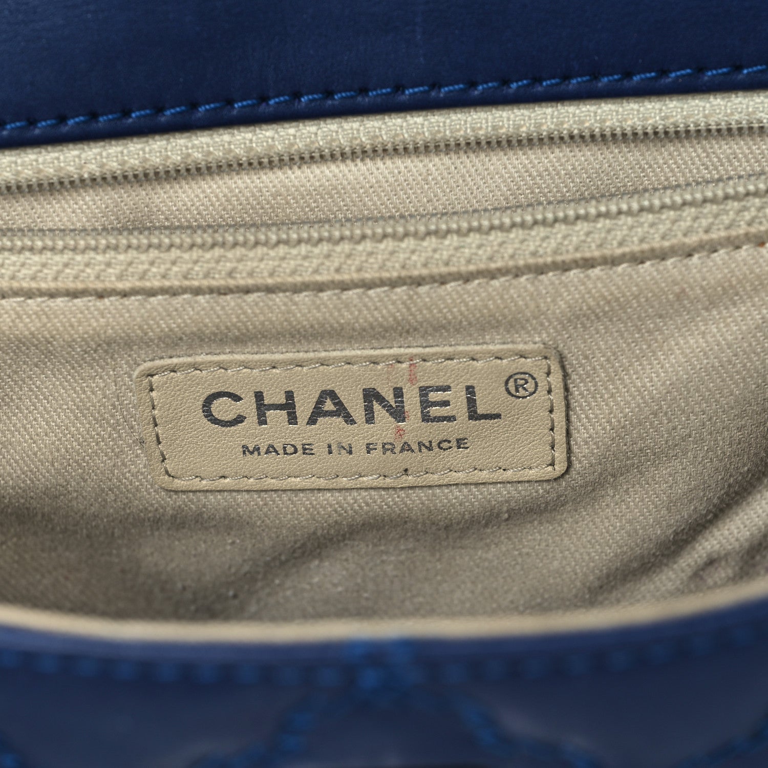Chanel Calfskin Quilted Double Stitch Hamptons Clutch with Chain Blue 6 of 12