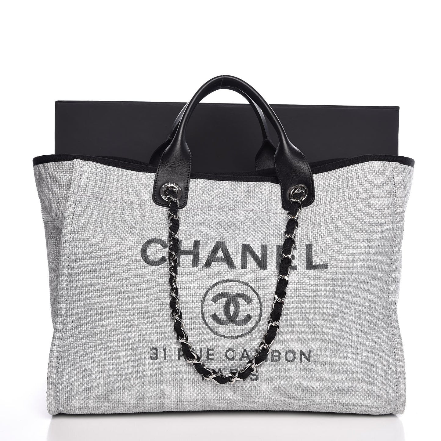 Canvas Large Deauville Tote Grey