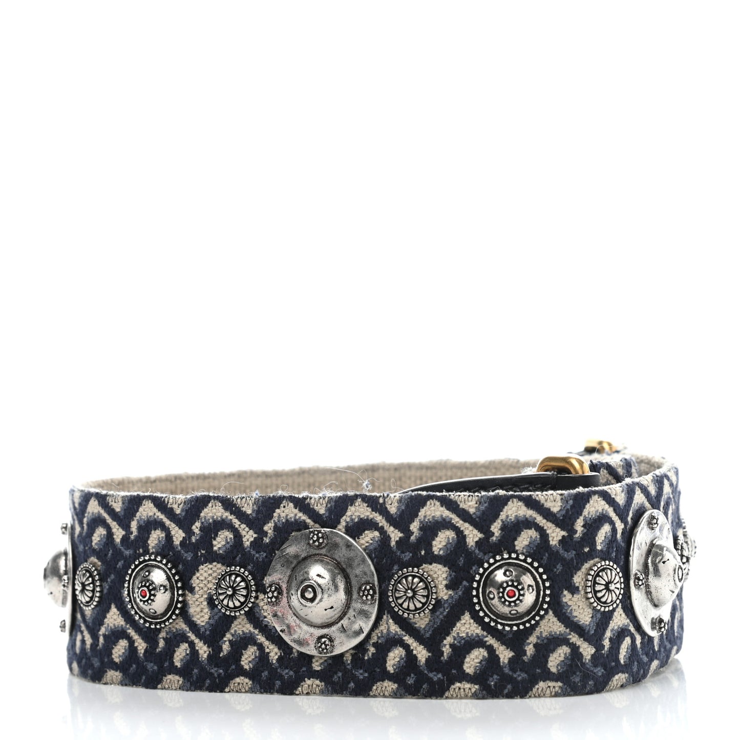 Oblique Studded Shoulder Strap Blue