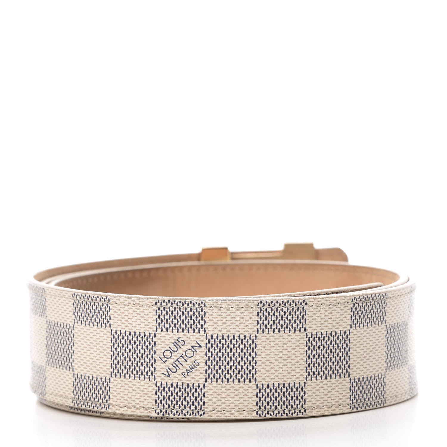 Louis Vuitton Damier Azur LV Initiales Belt 95 38 2 of 10