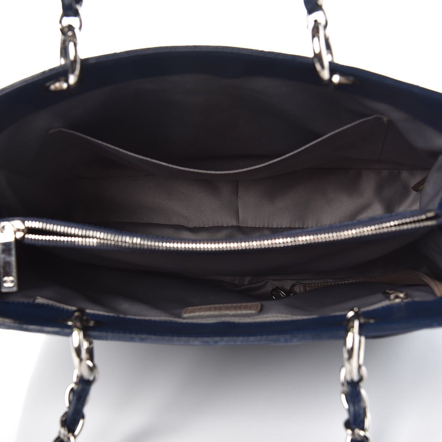 Caviar Quilted Grand Shopping Tote GST Dark Navy Blue