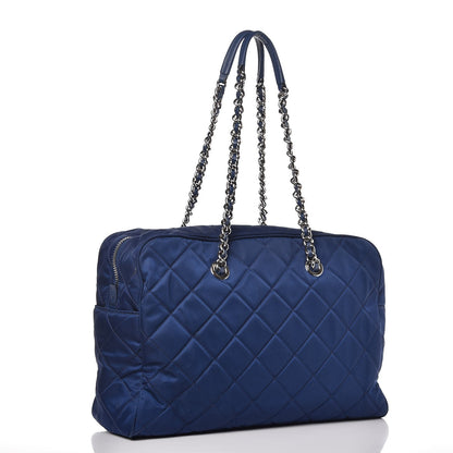 Prada Nylon Tessuto Impuntu Quilted Medium Shoulder Bag Bluette 3 of 8