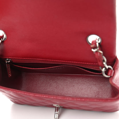 Chanel Caviar Quilted Mini Rectangular Flap Dark Red 5 of 12