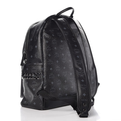 MCM Visetos Medium Side Studs Stark Backpack Black 3 of 15