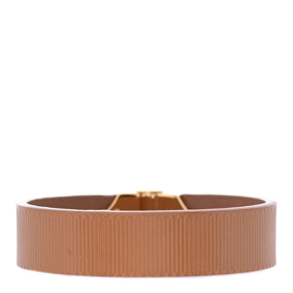 Louis Vuitton Patent Calfskin Embossed Spirit Bracelet 17 Brown 3 of 6