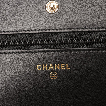 Chanel Lambskin Quilted Emoticon Wallet On Chain WOC Black 6 of 9