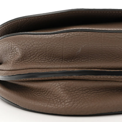 Delvaux Crispy Calfskin Le Mutin MM Saddle Bag Taupe 8 of 9