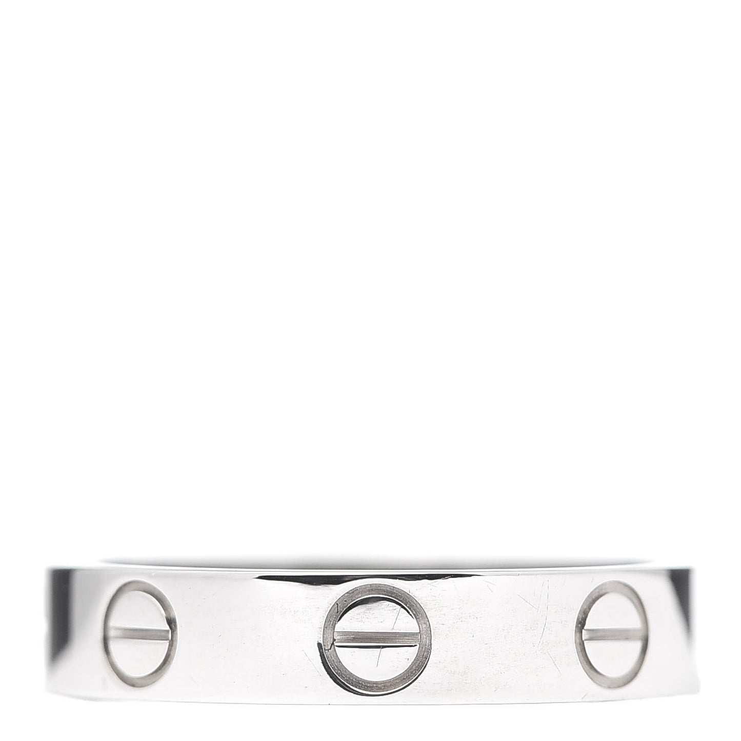 18K White Gold 3.5mm LOVE Wedding Band Ring 50 5.25