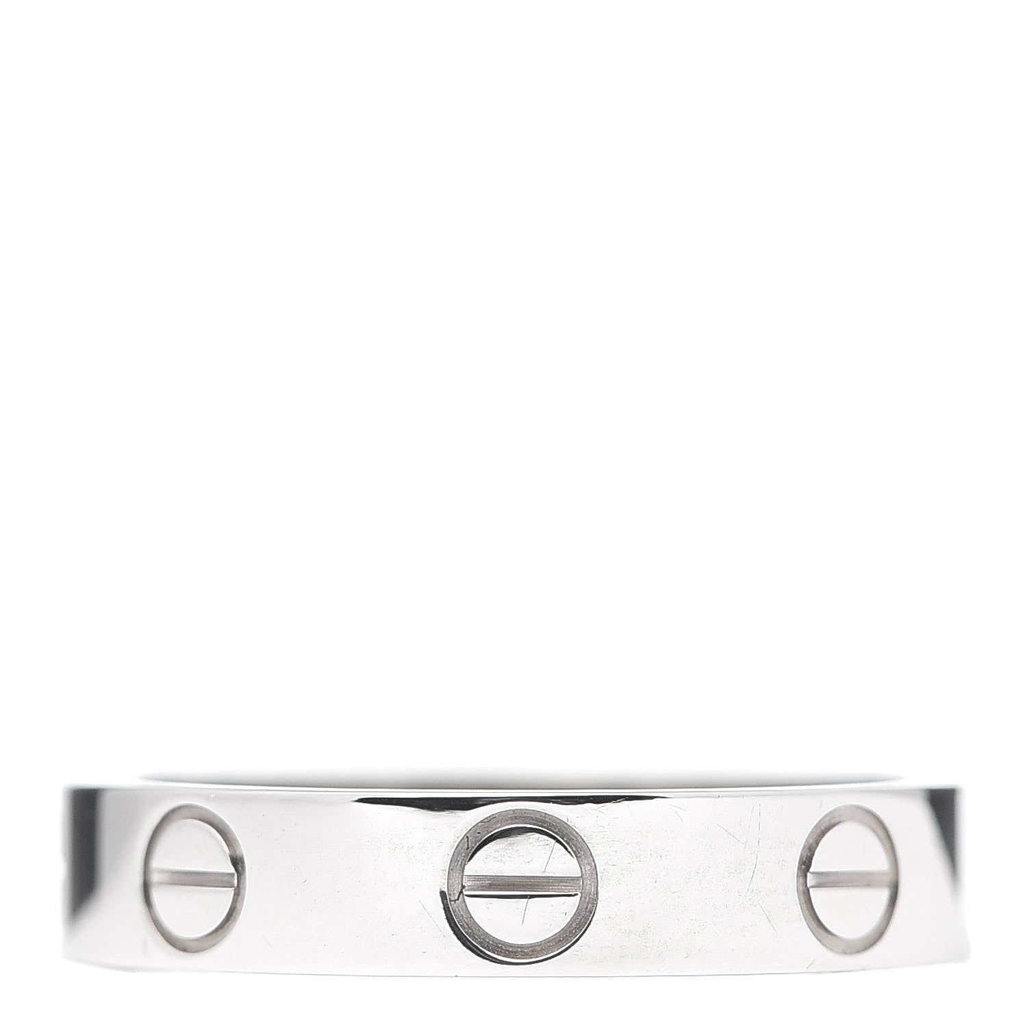 Cartier 18K White Gold 3.5mm LOVE Wedding Band Ring 50 5.25 1 of 5