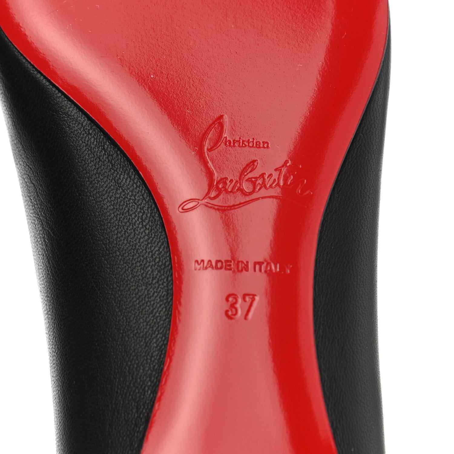 Christian Louboutin Shiny Nappa Ballalla Flats 37 Black 6 of 7