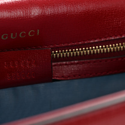 Gucci Textured Calfskin Small Torchon GG Ring Shoulder Bag New Cherry Red 7 of 14